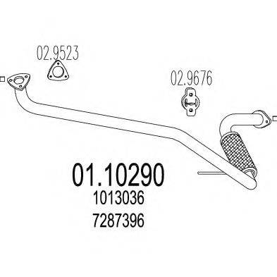 MTS 0110290 Труба вихлопного газу