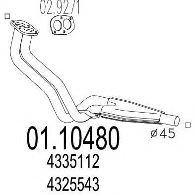 MTS 0110480 Труба вихлопного газу