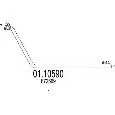 MTS 0110590 Труба вихлопного газу