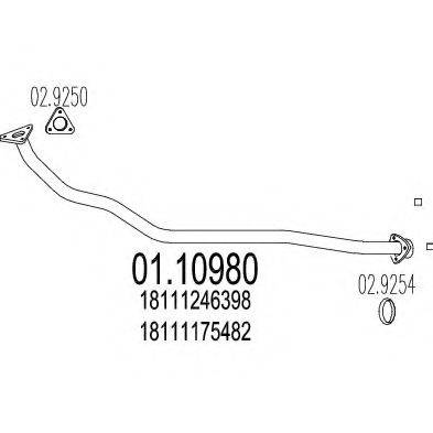 MTS 0110980 Труба вихлопного газу