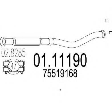 MTS 0111190 Труба вихлопного газу