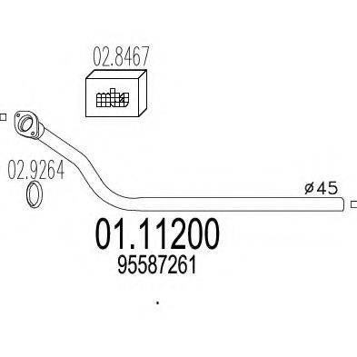 MTS 0111200 Труба вихлопного газу