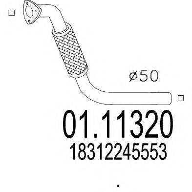 MTS 0111320 Труба вихлопного газу