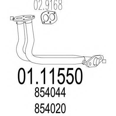 MTS 0111550 Труба вихлопного газу