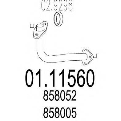 MTS 0111560 Труба вихлопного газу