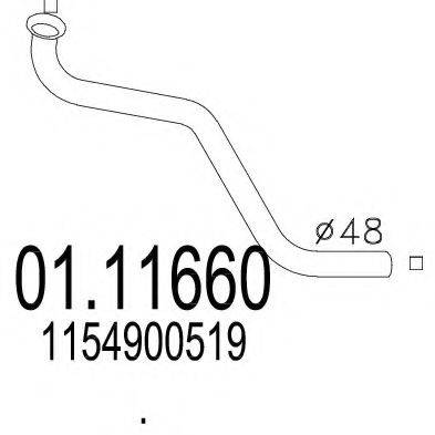 MTS 0111660 Труба вихлопного газу