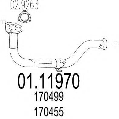 MTS 0111970 Труба вихлопного газу