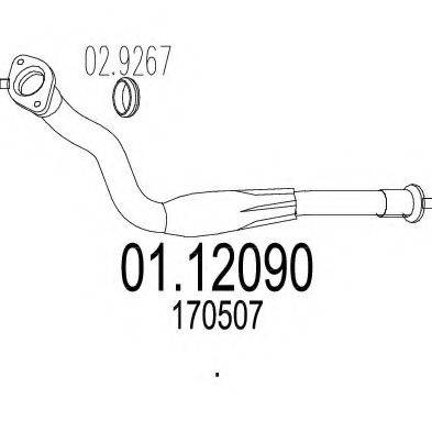 MTS 0112090 Труба вихлопного газу
