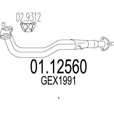 MTS 0112560 Труба вихлопного газу