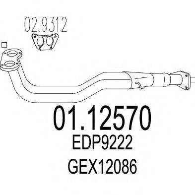 MTS 0112570 Труба вихлопного газу
