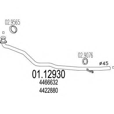 MTS 0112930 Труба вихлопного газу