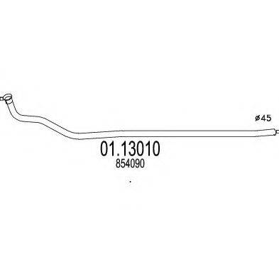 MTS 0113010 Труба вихлопного газу