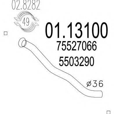 MTS 0113100 Труба вихлопного газу