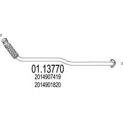 MTS 0113770 Труба вихлопного газу