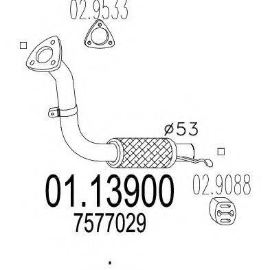 MTS 0113900 Труба вихлопного газу