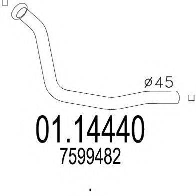 MTS 0114440 Труба вихлопного газу