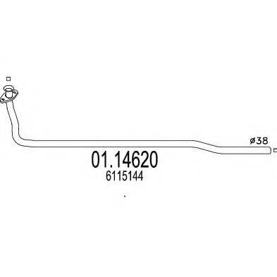 MTS 0114620 Труба вихлопного газу