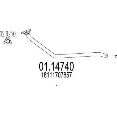 MTS 0114740 Труба вихлопного газу