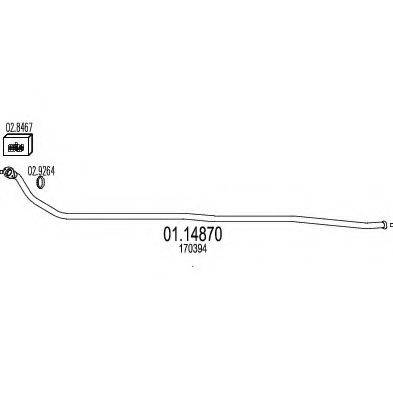 MTS 0114870 Труба вихлопного газу