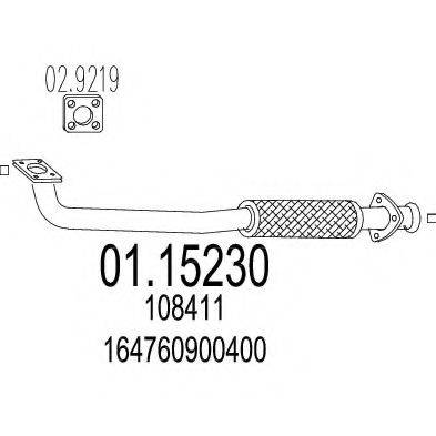 MTS 0115230 Труба вихлопного газу