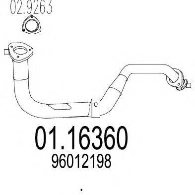 MTS 0116360 Труба вихлопного газу