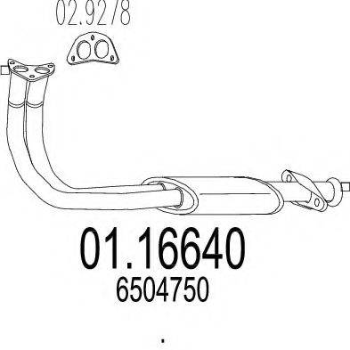 MTS 0116640 Труба вихлопного газу
