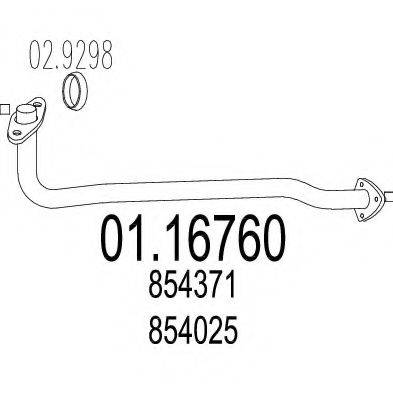 MTS 0116760 Труба вихлопного газу