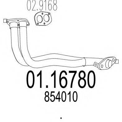 MTS 0116780 Труба вихлопного газу