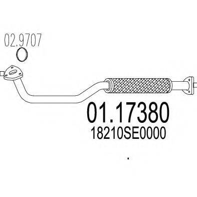 MTS 0117380 Труба вихлопного газу