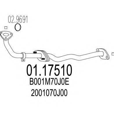 MTS 0117510 Труба вихлопного газу