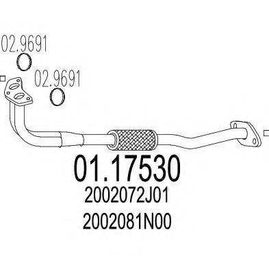 MTS 0117530 Труба вихлопного газу