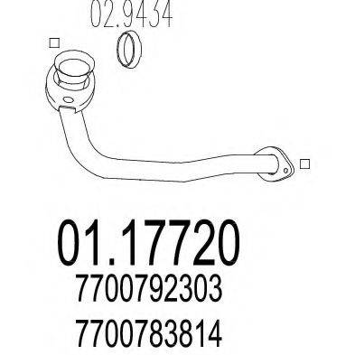 MTS 0117720 Труба вихлопного газу