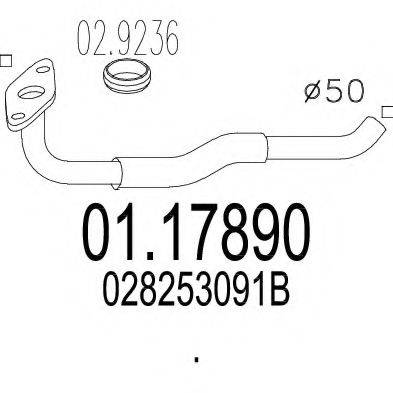 MTS 0117890 Труба вихлопного газу