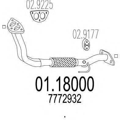 MTS 0118000 Труба вихлопного газу