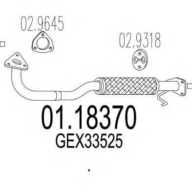 MTS 0118370 Труба вихлопного газу