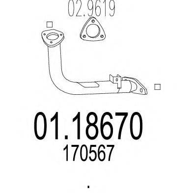 MTS 0118670 Труба вихлопного газу