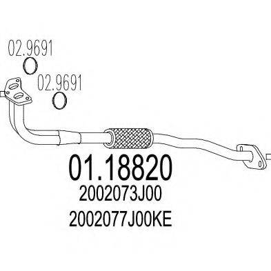 MTS 0118820 Труба вихлопного газу