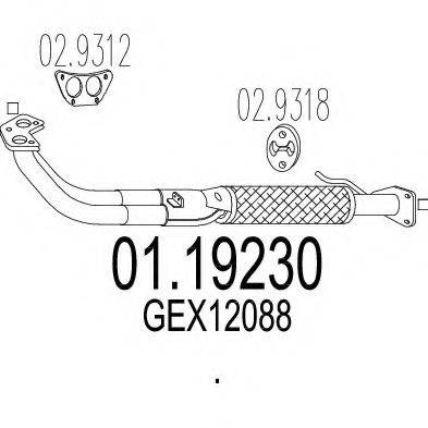 MTS 0119230 Труба вихлопного газу