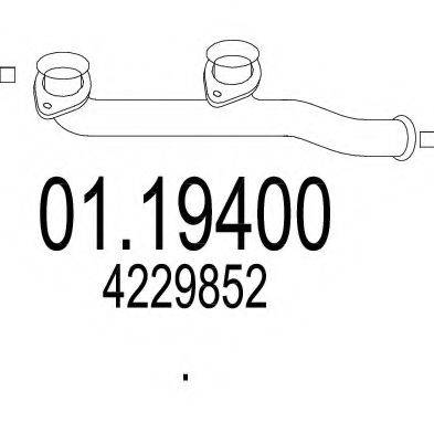 MTS 0119400 Труба вихлопного газу