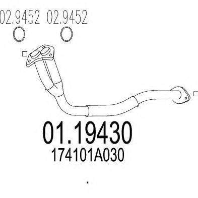 MTS 0119430 Труба вихлопного газу