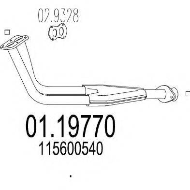 MTS 0119770 Труба вихлопного газу