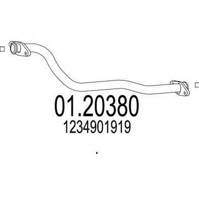 MTS 0120380 Труба вихлопного газу