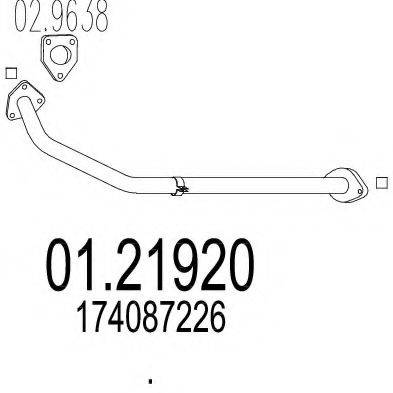 MTS 0121920 Труба вихлопного газу
