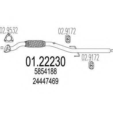 MTS 0122230 Труба вихлопного газу
