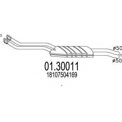 MTS 0130011 Передглушувач вихлопних газів