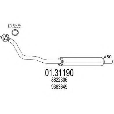 MTS 0131190 Передглушувач вихлопних газів