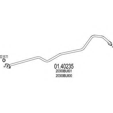MTS 0140235 Труба вихлопного газу