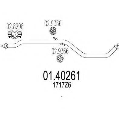 MTS 0140261 Труба вихлопного газу