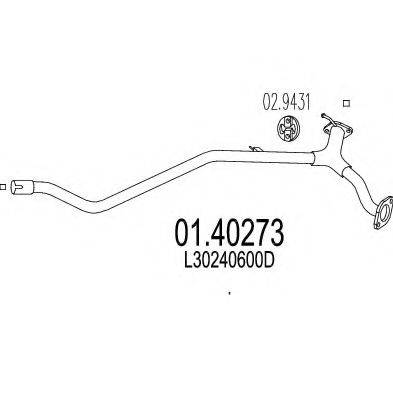 MTS 0140273 Труба вихлопного газу