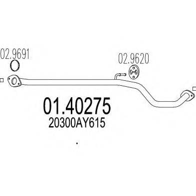 MTS 0140275 Труба вихлопного газу